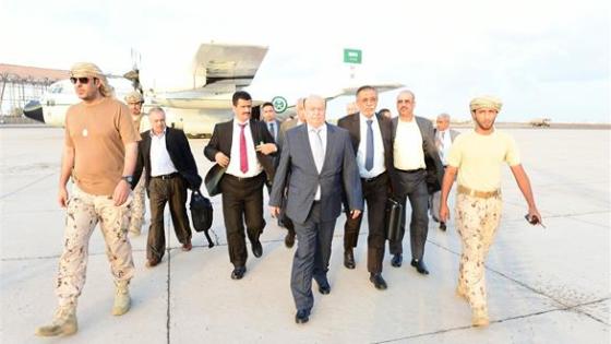 الرئيس اليمني عبدربه منصور هادي يصل لمدينة عدن اليوم الثلاثاء